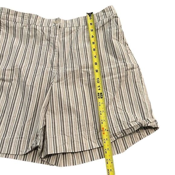 KIM ROGERS Neutral Striped Shorts Size 14 - Picture 5 of 7